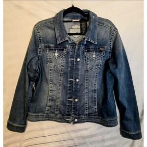 Harley-Davidson XL Rhinestone Embellished Patches & Pins Denim Jacket 99169-16VW